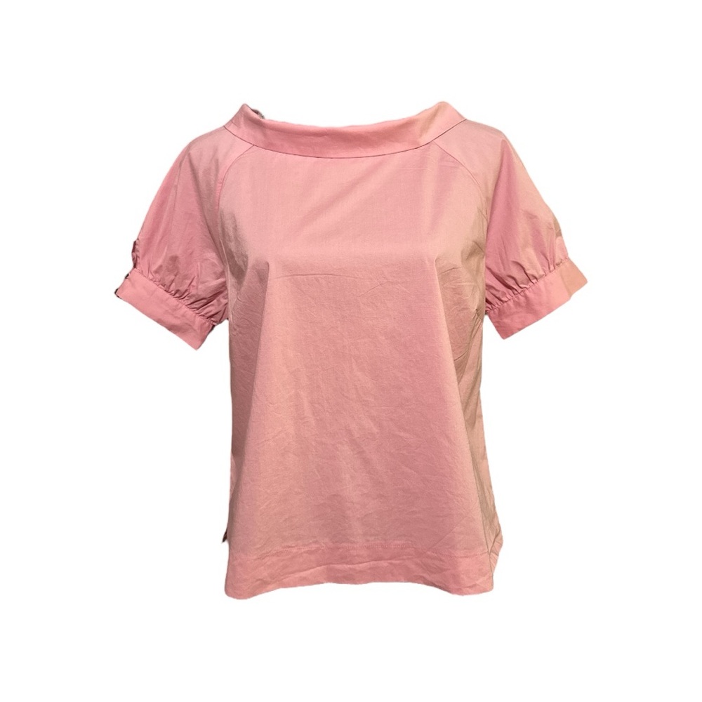 Ann Taylor Pink Puff Sleeve Blouse Relaxed Fit